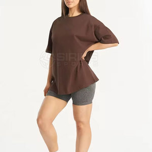 Latest Design Low MOQ <b>Women</b> Summer Casual Oversized T-<b>Shirts</b> Wholesale Customized <b>Loose</b> 100% Cotton Streetwear Breathable - Product Image 2