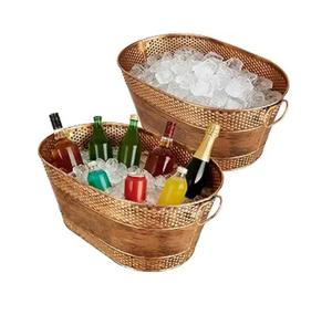 Seau en cuivre martelé artisanal de qualité supérieure pour cuisine, extérieur et salle de bain - Style camouflage écologique et économique - Product Image 3