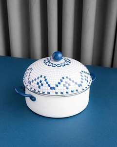 Casserole en acier inoxydable au design floral moderne, compatible gaz et induction, écologique, chauffe-plats de luxe pour table, usage commercial - Product Image 1