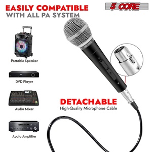 Micrófono Dinámico XLR de 5 Núcleos, Micrófono de Mano para Karaoke, Canto y Estudio - Product Image 4