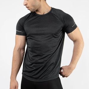 Camiseta de Punto Casual para Hombre, Cuello Redondo, Manga Corta, Corte Regular, Transpirable, de Secado Rápido, 100% Algodón, Color Negro - Product Image 3