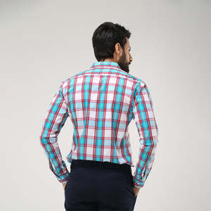 Chemises à carreaux pour hommes personnalisées en gros, chemises décontractées en coton fin à manches longues pour hommes, prix abordable, logo et design personnalisés - Product Image 5