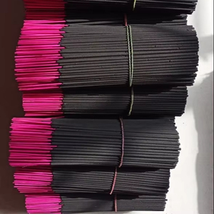 Varillas de incienso negras con base rosa, incienso artesanal OEM para templo y meditación - Product Image 1