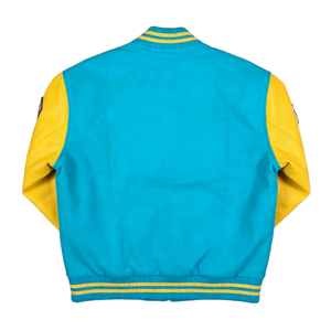 Custom Logo Men's Spring Coated <b>Canvas</b> Varsity Jacket Fleece Embroidery Streetwear - Product Image 3