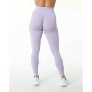 Leggings de sport et yoga pour femmes, de haute qualité, coupe ajustée, toutes saisons, 100% coton, sans couture, 280g, respirants, taille mi-haute, taille élastique - Product Image 3