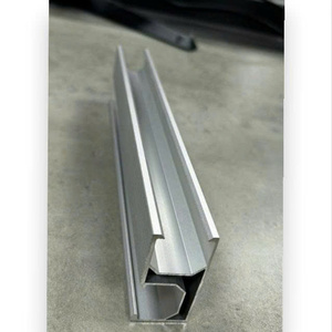 Profilé en aluminium extrudé direct usine, support de rail solaire AL6005-T6 26x52mm anodisé pour montage sur toit/sol - Product Image 2