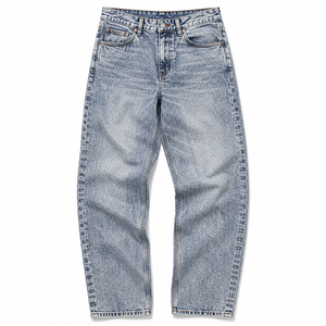 Jean Boyfriend Brodé Effet Acide pour Femme, Taille Mi-Haute, Coupe Ample, Vintage, Décontracté, Streetwear, Baggy, Mode Rétro - Product Image 1