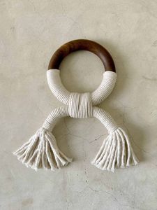 Decoración de Pared Rústica Moderna con Cuentas de Madera y Borlas, Adorno Colgante Hecho a Mano con Perlas de Madera Natural, Decoración para el Hogar Diwali - Product Image 6