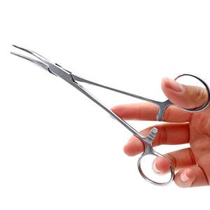 Pinza Hemostática Curva de Acero Inoxidable para Cirugía General y ORL, Instrumento Quirúrgico Manual para Pinzado Preciso de Vasos y Control de Hemorragias - Product Image 6