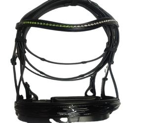 Venta caliente cuero caballo brida respetuoso con el medio ambiente calidad superior vegetal tambor teñido acolchado Noseband caballo equipo Kanpur India - Product Image 1