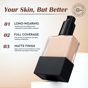 Base de Maquillaje Líquida de Cobertura Total OEM, Resistente al Agua, para una Piel Suave, con Etiqueta Privada - Product Image 4