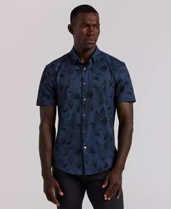 Camicia da uomo a maniche corte con stampa floreale Slim Fit | Perry Ellis - Product Image 1