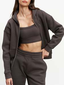 Suéteres Personalizados al por Mayor con Logotipo, Suéteres de Algodón para Mujer, Cuello Redondo Holgado y Mangas Largas en Color Sólido - Product Image 2