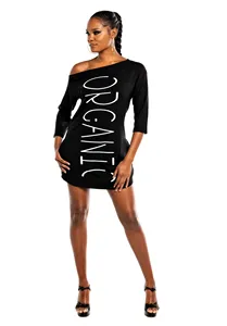 Camiseta larga informal para mujer, vestido serigrafiado - Product Image 6