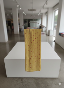 Tissu Popeline de Coton Peigné Léger, Respirant, Biologique et Écologique, Imprimé Cœur Jaune, pour Robes de Filles et Vêtements de Garçons - Product Image 4