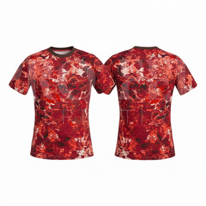 T-shirt d'entraînement à manches longues à motif camouflage intégral, léger et respirant, col rond, pour activités de plein air – Grande Vente - Product Image 3