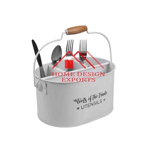 Caddy con recubrimiento en polvo para fiestas, utensilio de granja, soporte para artículos de servicio, soporte galvanizado para Caddy con asa - Product Image 4