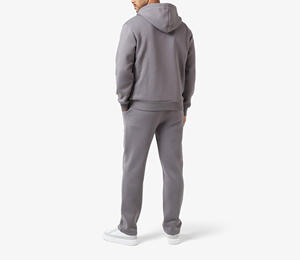 Plain Blank Solid Lightweight <b>Polyester</b>/Cotton Fleece Streetwear Winter Tracksuit Men Half-zip Hoodie Sweatshirt Casual <b>Jogger</b> - Product Image 4