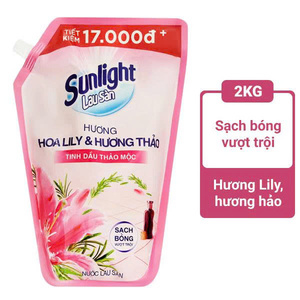 Limpiador de Pisos Sunlight con Aceites Esenciales Herbales de Lirio y Té Blanco, Bolsa de 2 kg - Product Image 1