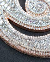 Elegante Collar de Plata de Ley 925 con Baño de Oro de 18K, Certificado, con Forma de Cruz, Estilo HipHop, Brillante, con Dijes Exclusivos