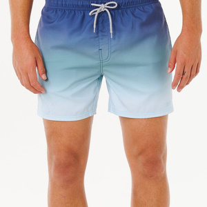 Shorts de bain en toile personnalisés pour hommes, imprimés par transfert thermique, avec cordon de serrage, coupe décontractée, séchage rapide, pour l'été et la plage, vente en gros - Product Image 1