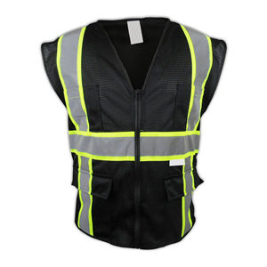 Chaleco de Seguridad de Alta Visibilidad para Hombre, Multibolsillos, Transpirable, Ligero, de Poliéster, con Logotipo Personalizado, Detección de Agujas - Product Image 1