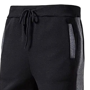 Survêtements de sport pour hommes personnalisables avec logo vierge, ensemble deux pièces en coton 100% délavé à l'acide, avec rayures - Product Image 5