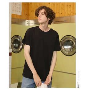 Camisetas de Manga Corta para Hombre, 100% Algodón, Cuello Redondo, Antiarrugas, Ecológicas, Transpirables, Marca de Moda, Tendencia, Blanco, Negro, Personalizadas - Product Image 5