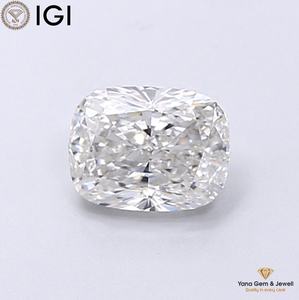 Diamant de laboratoire CVD 1,00 CARAT, taille coussin, avec certificat IGI, couleur F, clarté VVS2, pour pièce maîtresse haut de gamme - Product Image 1