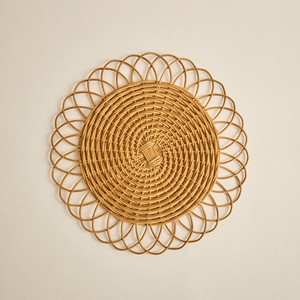 Handmade Embroidery Woven <b>Rattan</b> Eco-Friendly Bohemian Placemat Charger Customized Wedding Home <b>Dining</b> <b>Table</b> Decoration Vietnam - Product Image 1