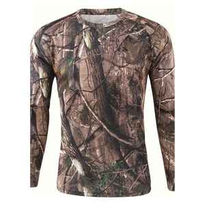Trending Men's Animal Print Summer Canvas Short Sleeve Quick-Dry Breathable T-<b>Shirt</b> for Outdoor Sports Training & Hunting - Product Image 1