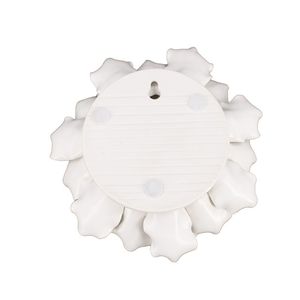 Decorazione Murale in Ceramica Crema Fatta a Mano D5.9x2.8 Come Elegante Adesivo da Parete - Product Image 6