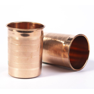 Handcrafted Pure Copper Eco-Friendly Water Glass Set Honeycomb Diamond Embossed Design Polished Luxury <b>Drinkware</b> Tableware Party - Product Image 4