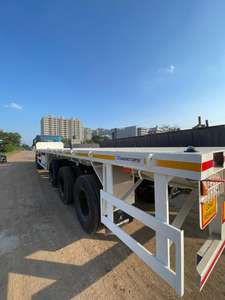 Remolque de Plataforma Plana Premium para Logística con EBS Avanzado, Remolque de Plataforma Plana de Grado de Exportación con Elevador de Eje para un Transporte Seguro - Product Image 5