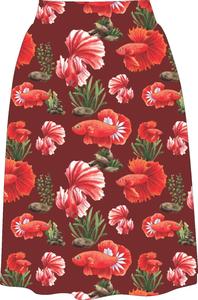 Custom Discharge Printing High Waist Long Lockdown <b>Skirts</b> Solid <b>Winter</b> Vintage Anti-Wrinkle Pleated Design for Women Polyester - Product Image 3