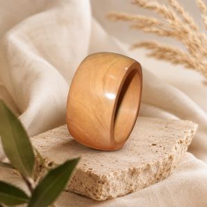 Pulsera Redonda de Madera Hecha a Mano, Decoración Rústica Ecológica para el Hogar, Artesanía Natural Pulida - Product Image 1