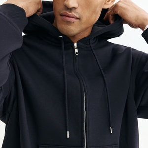 Sudadera con capucha personalizada para hombre con cremallera, manga larga, estilo casual, con bolsillo canguro, ropa urbana, fabricante OEM, ODM - Product Image 2