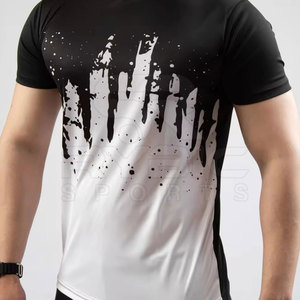เสื้อยืดคอกลมสตรีทแวร์แบบซับลิเมชั่น ออกแบบโลโก้ของคุณเอง เย็บอย่างทนทาน สำหรับผู้ใหญ่ - Product Image 3