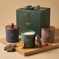 Bougie parfumée professionnelle AIKUN pour spa, bougie en cire de soja en pot, marque privée, pour les salles de beauté et de bien-être et l'image de marque de luxe