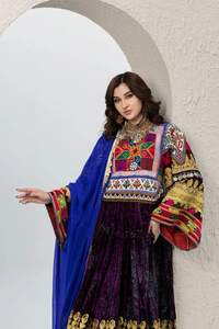 Robe longue afghane traditionnelle, broderies miroir, motifs ethniques, travail artisanal, motif tribal, robe formelle afghane Kuchi - Product Image 5