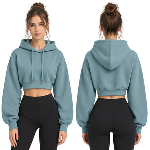 Sweat-shirts à capuche courts pour femmes, fabricant sur mesure, fournisseur en gros de sweats à capuche courts, vêtements à marque privée pour les États-Unis, le Royaume-Uni et l'Europe - Product Image 6