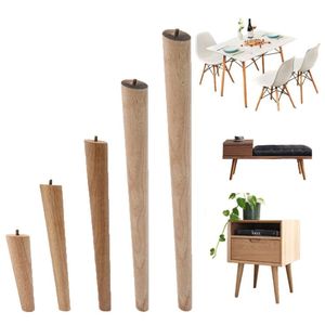Patas de Mesa Cónicas de Madera Maciza de Primera Calidad, Patas Redondas para Muebles, para Mesa de Centro, Mesa Auxiliar, Silla, Repuesto OEM - Product Image 2