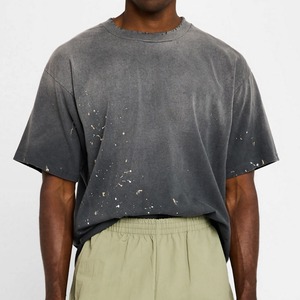 เสื้อยืดลำลองผู้ชาย ผ้าฝ้าย 100% 220 GSM แขนสั้น สกรีนโลโก้ได้ ทรงวินเทจ ระบายอากาศ แห้งเร็ว ทรงปกติ - Product Image 2