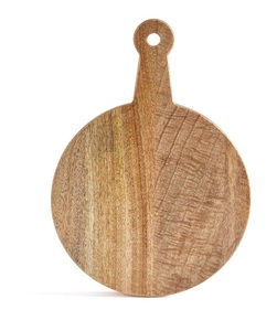 เขียงไม้กระถินณรงค์คุณภาพพรีเมียม ทำด้วยมือ ทนทาน สวยงาม พร้อมหูจับ สำหรับใช้หั่นอาหารและเสิร์ฟพิซซ่า - Product Image 1