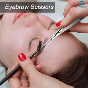 Tijeras de Manicura Curvas de Acero Inoxidable para Diestros, Tijeras de Precisión para Dar Forma a Cejas y Pestañas - Product Image 6