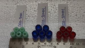 Cuentas de Vidrio Facetadas Conoformes, Cuentas Pony de Orificio Grande, Colores Surtidos Verde Azul Rojo, Suministros a Granel para Fabricación de Joyas y Manualidades, Bolsa OPP - Product Image 2