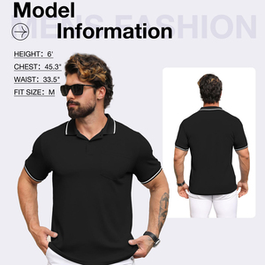 เสื้อโปโลผู้ชายสั่งตัดพิเศษ ผ้าคอตตอนผสมพรีเมียม ระบายความชื้นได้ดี แขนสั้น เหมาะสำหรับกอล์ฟ ฟิตเนส ออกกำลังกาย และสวมใส่ในชีวิตประจำวัน - Product Image 4