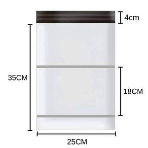 Sac d'expédition en polyéthylène blanc personnalisé, imperméable et durable, avec fermeture auto-adhésive, pour courrier et emballage, vente en gros - Product Image 6