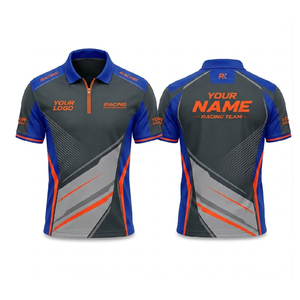 Camiseta Polo de Carreras Personalizada con Logotipo, Tejido Transpirable de Alto Rendimiento, Manga Corta, Producción OEM/ODM de Fábrica - Product Image 2