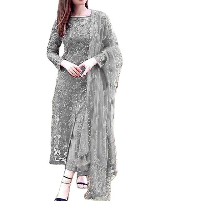 open lace back dress MS-1805 - Pakistani Party Wear